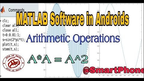 Arithmetic operations on matrices using Matlab | Matlab software in Mobile