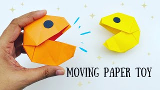 How To Make Pac-Man Moving Paper Toy For Kids / Nursery Craft Ideas / Paper Craft Easy / KIDS crafts