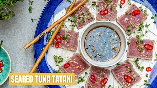 Seared Tuna Tataki Recipe - How To Make Tuna Tataki With Sesame