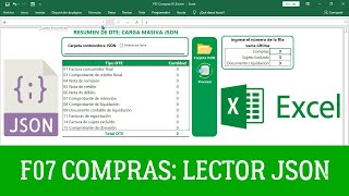 F07 Compras Excel: Registros, carga JSON, Generar Anexos, Libros de Compras screenshot 1