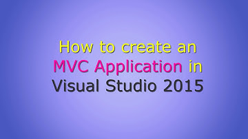Create an MVC Application in Visual Studio 2015
