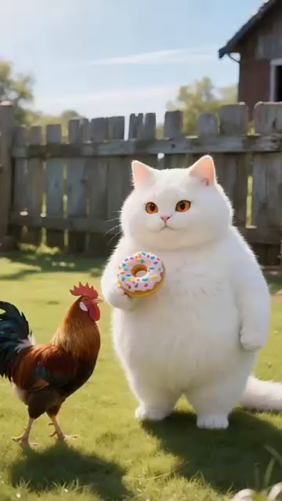 Download lagu Ayam Gembrot #Kucingputih #cat #chicken #catstory #cute