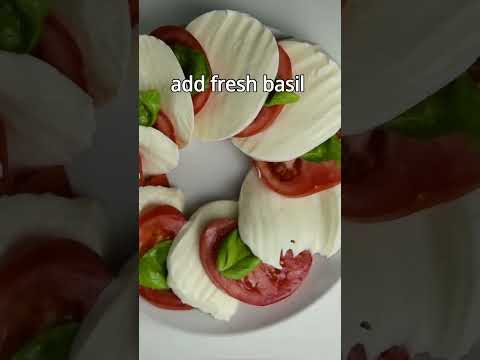 simple salad recipe caprese salad #youtubeshorts #shorts #easyrecipe #cheese