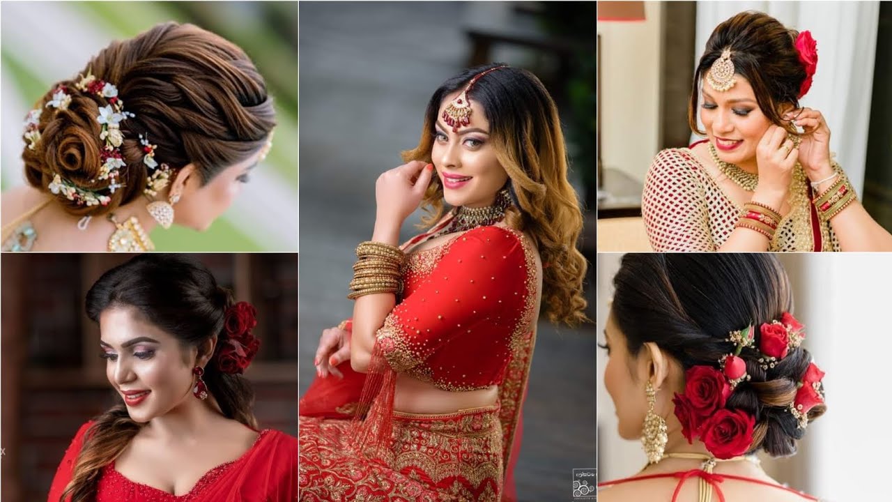 30 Gorgeous Hairstyles Perfect For Your Roka! | Indian bridal hairstyles,  Indian hairstyles, Hair style on saree