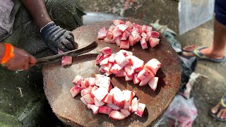 Kalava & Kadal Viral Fish Boneless Cuttings in Kasimedu Fish Market