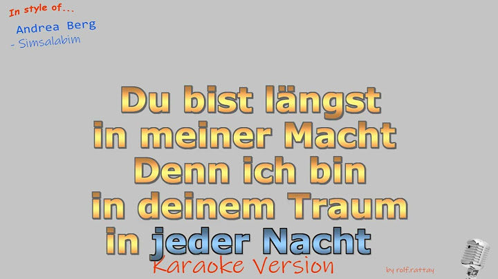 Andrea Berg - Simsalabim - Instrumental und Karaoke