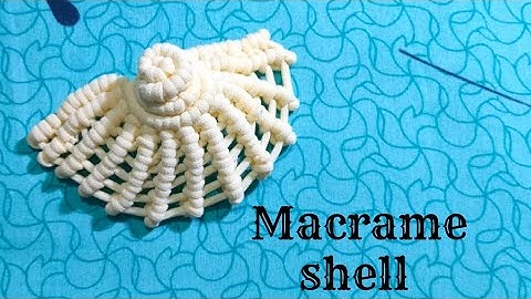 DIY macrame tutorial, seashell pattern, decorative shell