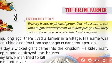 Class 2nd English Reader chapter 8 The Brave farmer