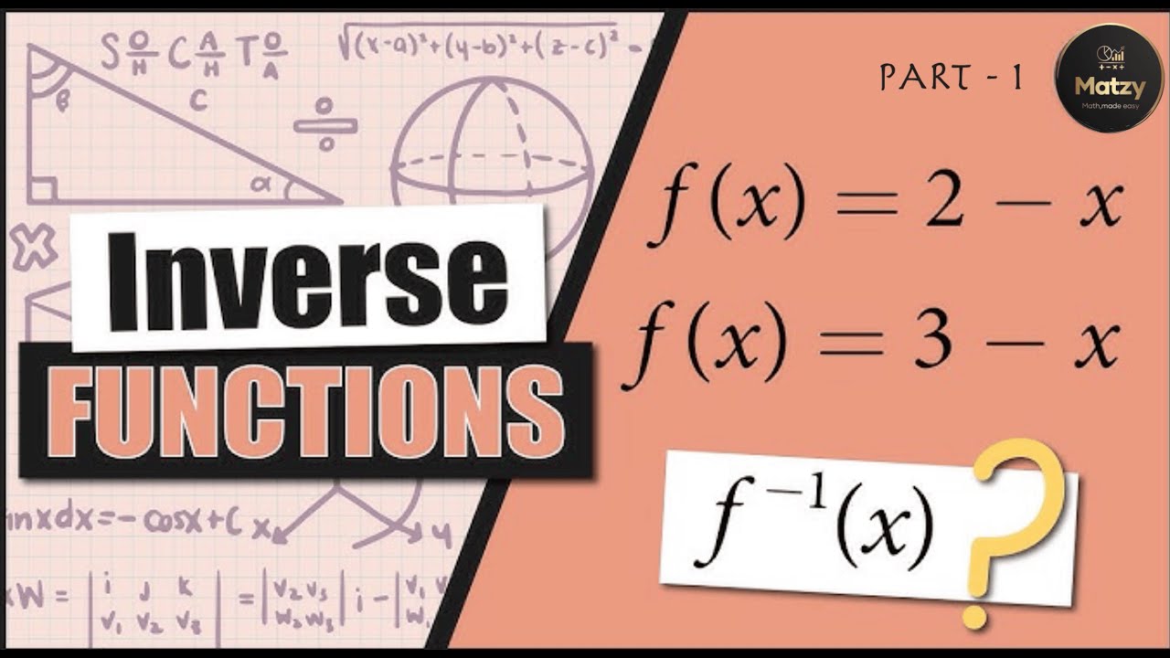 Demystifying Inverse Functions: A Quick Tutorial - Part 1 - YouTube