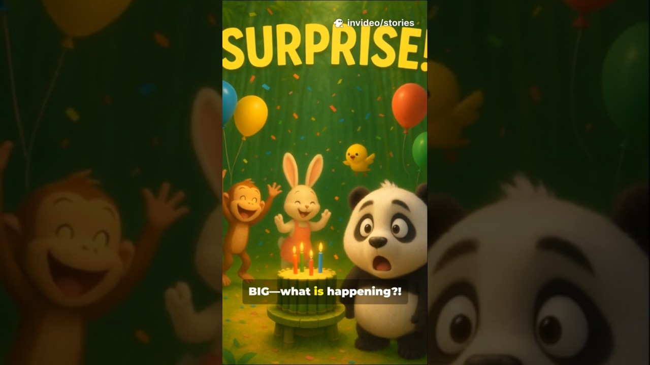 "Sleepy Panda’s Happy Birthday 🎂🐼 | Cute Animal Story for Kids"