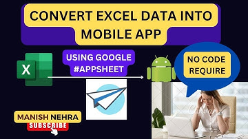 How to convert excel data in Android App Free with Appsheet #No coding