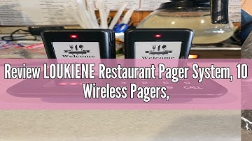 Review LOUKIENE Restaurant Pager System, 10 Wireless Pagers, Touch Keyboard Calling Customers Waitin