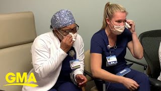 These frontline healthcare workers were surprised with Super Bowl tickets
