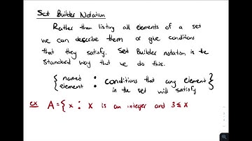 Finite Math: Set Builder Notation