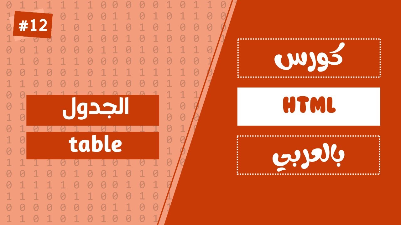تعلم htmlفي 2024 - درس12#-انشاء جدول في صفحة الhtml - YouTube