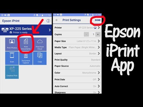 How To Connect A Wifi Printer With A Smart Device Epson Iprint App Youtube