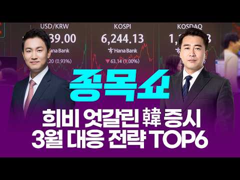 희비 엇갈린 韓 증시, 3월 대응 전략 TOP6ㅣ 종목쇼 ㅣ260227