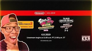 Nintendo 2019 World Championship Tournaments  Super Mario Maker 2, Splatoon 2, Super Smash Bros