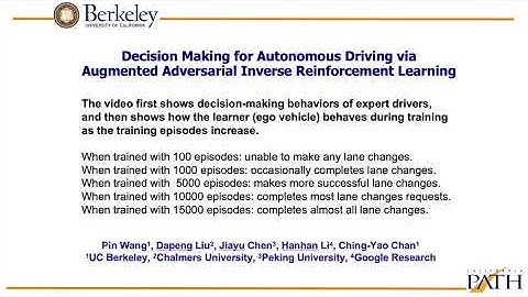 Decision Making for Autonomous Driving via Augmented AdversarialInverse Reinforcement Learning