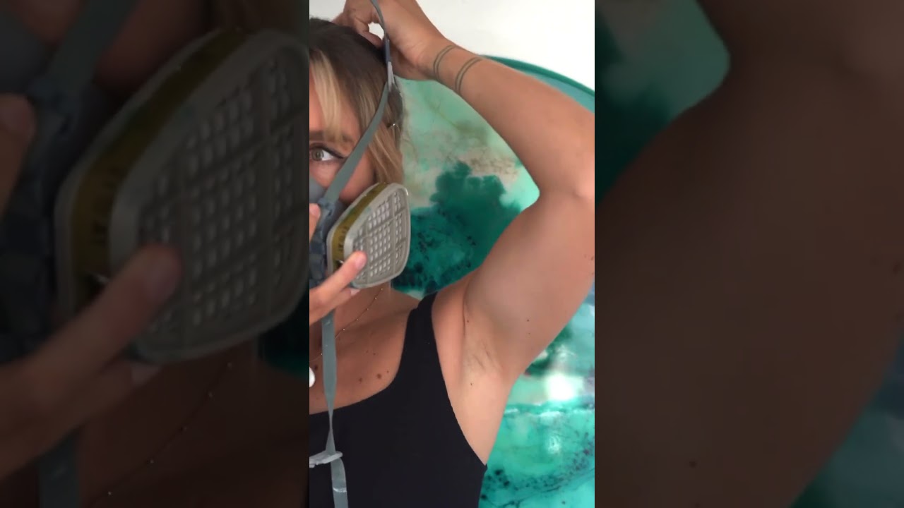 My studio rituals before starting a new abstract ocean painting…