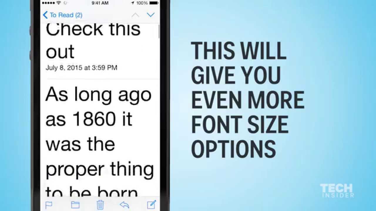 how do i make text bigger on my iphone