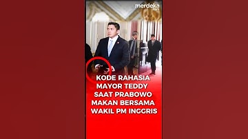 Wajah Serius Mayor TNI Teddy Beri Kode Saat Prabowo Makan Bersama Wakil PM Inggris. #merdekadotcom