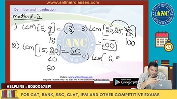 LCM & HCF  Session-1 | Concepts and Application | Shortcuts | Anil Nair Classes.