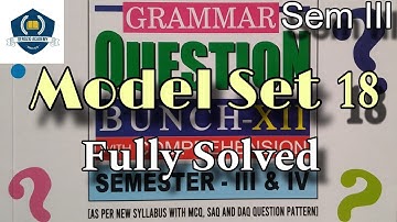 Class XII • Sem - 3 • Model Set - 18 • Duff & Dutt Question Bunch Solution