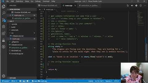 The string class methods find and replace