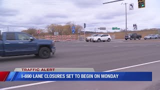 Traffic Alert: 690 lane closures set to begin Monday near Bridge Street
