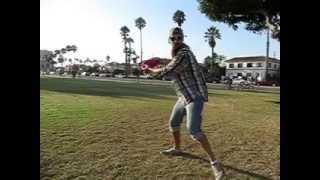 Greg throwing a Frisbee in Slowmotion