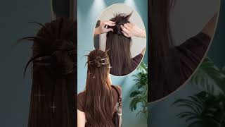 #The hairpin is half tied up the hair#Daily editing and publishing#A hairstyle that even p