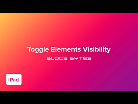 How to Toggle an Elements Visibility - iPad