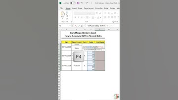 Solved - How to calculate SUM in merge cell #excel #shortcut #excelreels #exceltips #exceltutorial