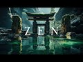 Japanese zen music  jade temple with water flute and wind chime sounds