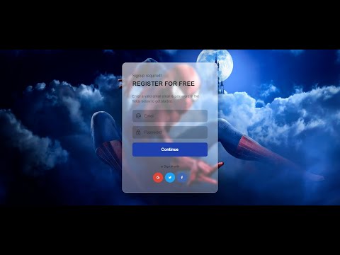 Create Modern Glass Effect Login and Signup Pages for YouTube with Tailwind CSS