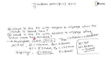 Mastering the Numerical 17: Multi plate clutch | Design of Brakes and Clutches | GATE Machine Design