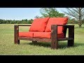 Diy modern outdoor sofa   shou sugi ban  limited tools  free plans