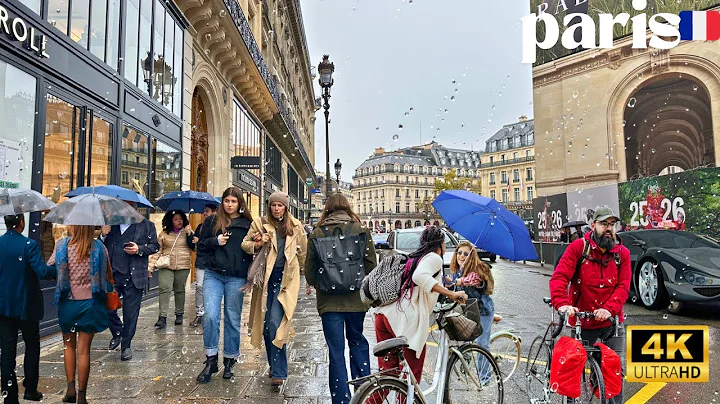 3 November 2025 PARIS 🇫🇷☕️🥐 FRANCE 4K HDR WALK | RAIN ☔️ DAY IN PARIS | REAL CITY STREET IN PARIS 