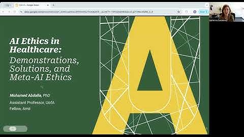 CHI Virtual Speaker Series: AI Ethics in Healthcare