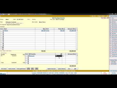 How to update in sales and purchases entry in busy software.. - YouTube