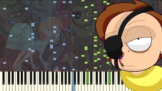 Evil Morty's Theme (2 COLORS VERSION) [Piano Tutorial] (Synthesia) // Kyle Landry + MIDI screenshot 4