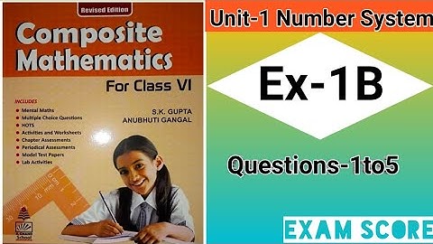 composite mathematics class 6 knowing our numbers Ex.1B by EXAM SCORE