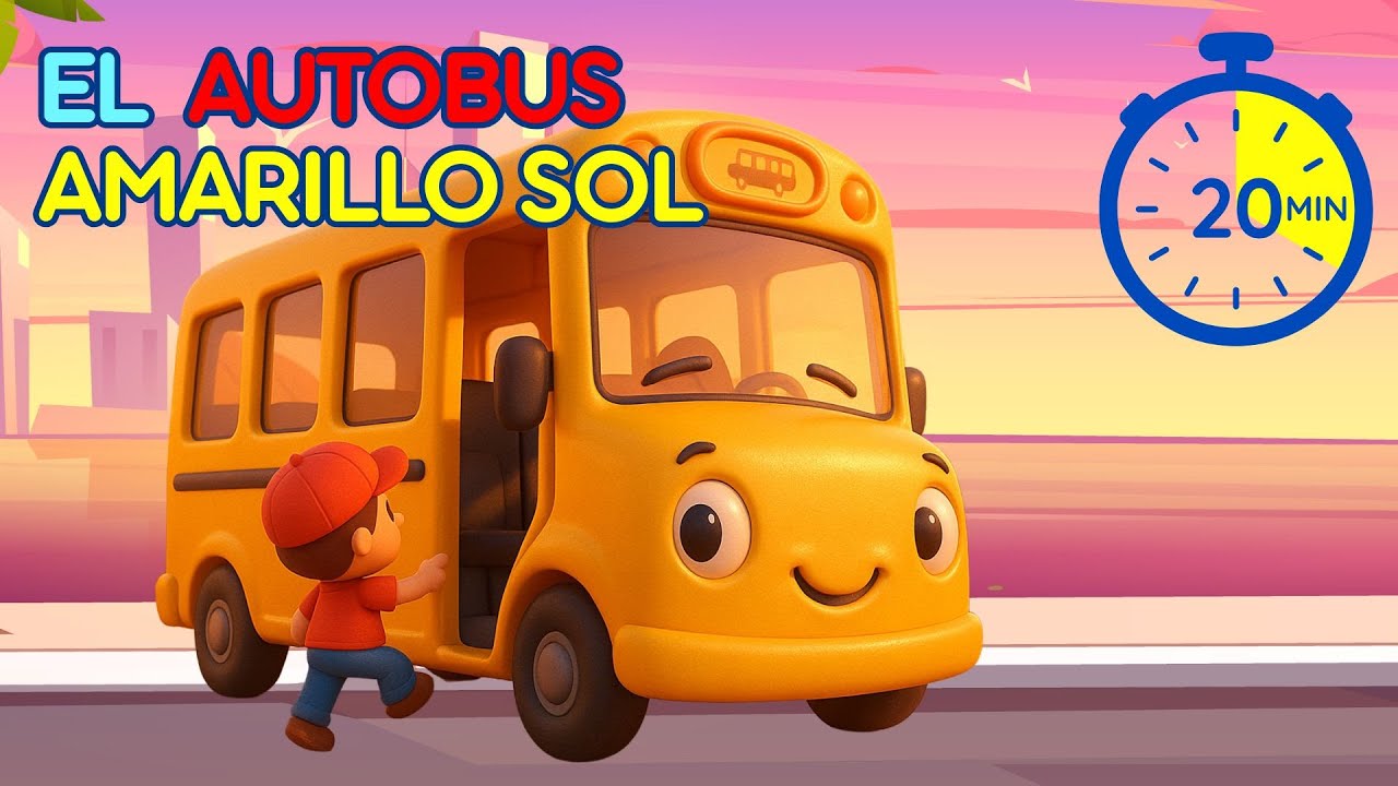 ¡Las ruedas del autobús giran y giran sin parar! | El Autobus Amarillo Sol