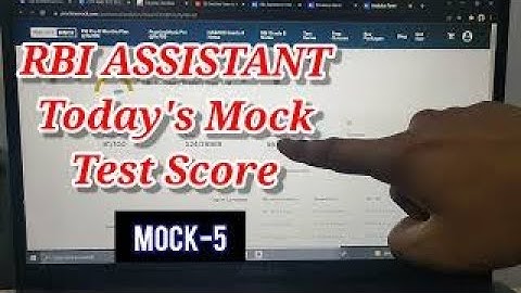 🤕RBI ASSISTANT MOCK SCORE - exam is around the corner.. Practicemock no. 6