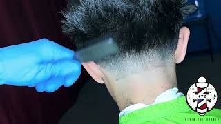 Mid Blowout Taper with Curls | Barber Tutorial