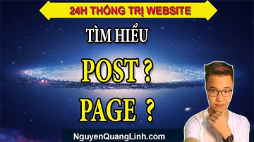 Hướng dẫn làm website bằng wordpress từ A đến Z - Bài 5: Tìm hiểu về post và page