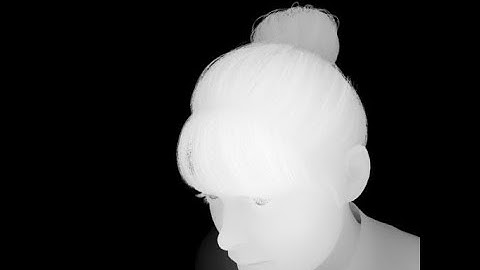 Depth Map with python & vtk package - Beautiful Girl 2 with Mesh