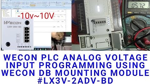 WECON PLC ANALOG VOLTAGE INPUT PROGRAMMING USING WECON DB MOUNTING MODULE #LX3V-2ADV-BD