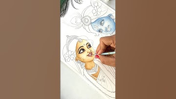 Radha Krishna cute 🥰 Drawing art #art #youtubeshorts #radhakrishna #krishna #shorts #viral